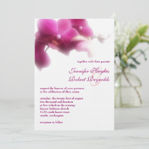 Faire-part de mariage officiel de l'orchidée