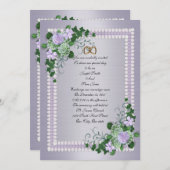 Faire-part de mariage officiel des Roses de lavand (Devant / Derrière)