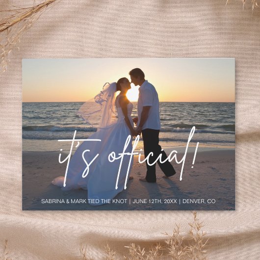 Faire-part de Mariage Officiel pour Mariage en Elo