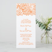 Faire-part de mariage oiseau amour monogramme cora (Debout devant)