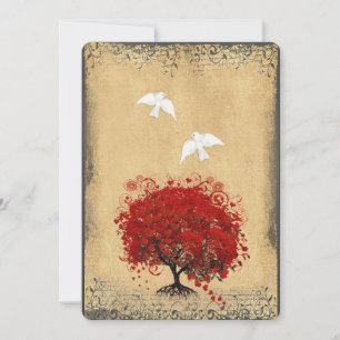 Faire-part de mariage Oiseau d'amour Colombe de l'