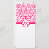 Faire-part de mariage Oiseau de l'amour Rose framb (Dos)