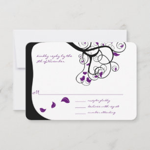 Faire-Part de Mariage Oiseaux Amoureux Tourbillons