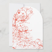 Faire-part de mariage Oiseaux coralliens et volute (Dos)