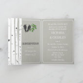 Faire-part de mariage oiseaux d'amour cage à oisea (Intérieur)