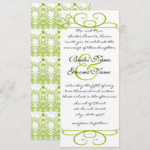 Faire-part de mariage Oiseaux d'amour Vert pomme