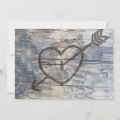 Faire-part de mariage Oiseaux de l'amour Cœur scul (Dos)