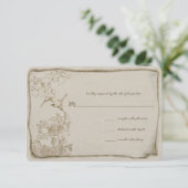 Faire-part de mariage oiseaux de l'amour de la for (Debout devant)