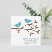 Faire-part de mariage Oiseaux de l'Amour Monogramm (Debout devant)