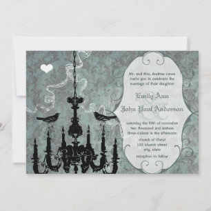 Faire-part de mariage Oiseaux de l'amour sous un l