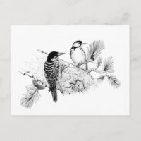 Faire-Part de Mariage Oiseaux de l'Amour Vintage