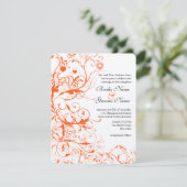 Faire-Part de Mariage Oiseaux & Tourbillons (Debout devant)