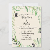 Faire-part de mariage olive (Devant)
