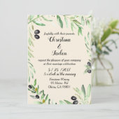 Faire-part de mariage olive (Debout devant)