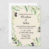 Faire-part de mariage olive (Devant / Derrière)