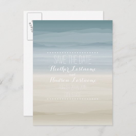 Faire-part de mariage Ombré Shore (Devant / Derrière)