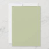 Faire-part de mariage ondulé vert sauge (Dos)
