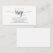 Faire-part de mariage Online RSVP, Script de calli (Devant / Derrière)