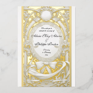 Faire-part de mariage Opulent Motif Atelier,