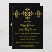 Faire-part de mariage or (Devant / Derrière)