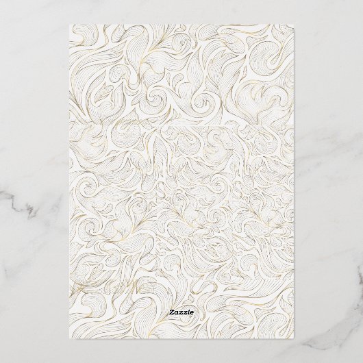 Faire-part de mariage or (Verso)