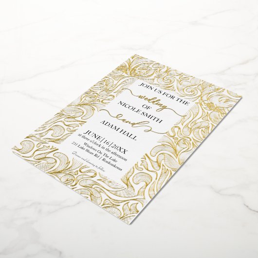 Faire-part de mariage or (Rotation)