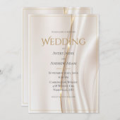 Faire-part de mariage Or Abstrait moderne (Devant / Derrière)