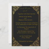 Faire-part de mariage or _arabe et design anglais (Devant)
