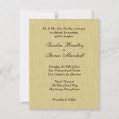 Faire-part de mariage or brossé doux (Devant)