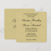 Faire-part de mariage or brossé doux (Devant / Derrière)
