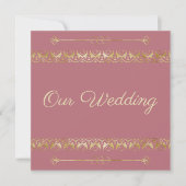 Faire-part de mariage Or de luxe (Devant)