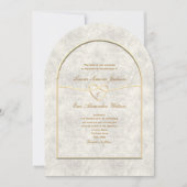 Faire-part de mariage Or de luxe avec code QR (Devant)