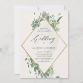 faire-part de mariage or élégant (Devant)