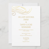 Faire-part de mariage or élégant (Devant)