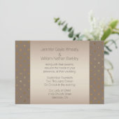 Faire-part de mariage or et champagne moderne (Debout devant)