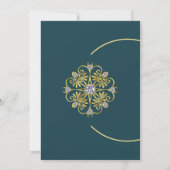 Faire-part de mariage or et diamants (Dos)