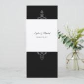 Faire-part de mariage or et noir (Debout devant)