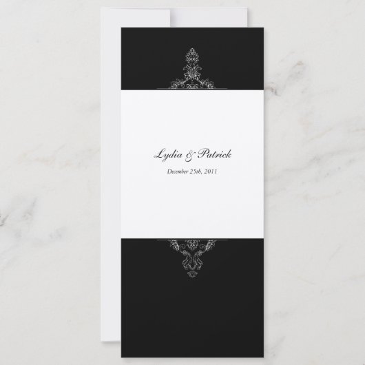 Faire-part de mariage or et noir (Devant)