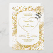 faire-part de mariage or faire-part de mariage (Devant / Derrière)