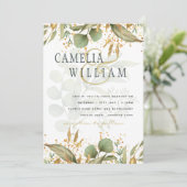 Faire-part de mariage or Flore botanique LeahG (Debout devant)