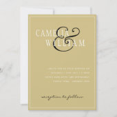 Faire-part de mariage Or moderne (Devant)