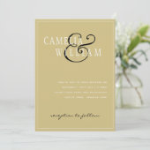 Faire-part de mariage Or moderne (Debout devant)