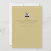 Faire-part de mariage Or moderne (Dos)