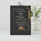 Faire-part de mariage Or Noir (Debout devant)