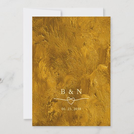 Faire-part de mariage or Parties scintillant moder (Dos)