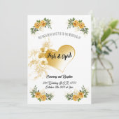 Faire-part de mariage or simple (Debout devant)