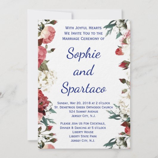 faire-part de mariage oral (Devant)