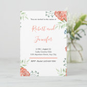 Faire-part de mariage orange (Debout devant)