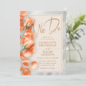 Faire-part de mariage orange (Debout devant)