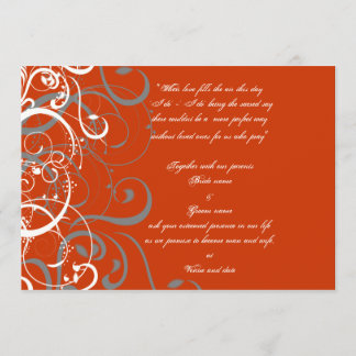 Faire-part de mariage orange